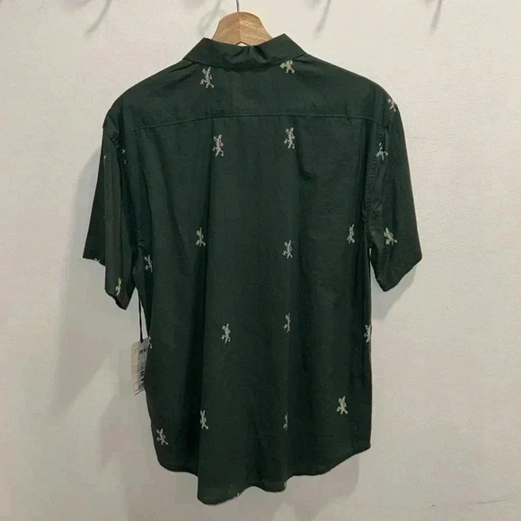 Billabong Sundays Mini Short Sleeve Button Up - Cypress  - Size Small - Picture 2 of 5